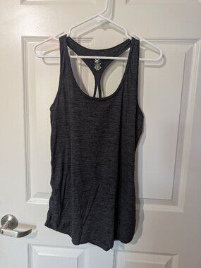 Gaiam Heathered Grey/Black Performance Tank